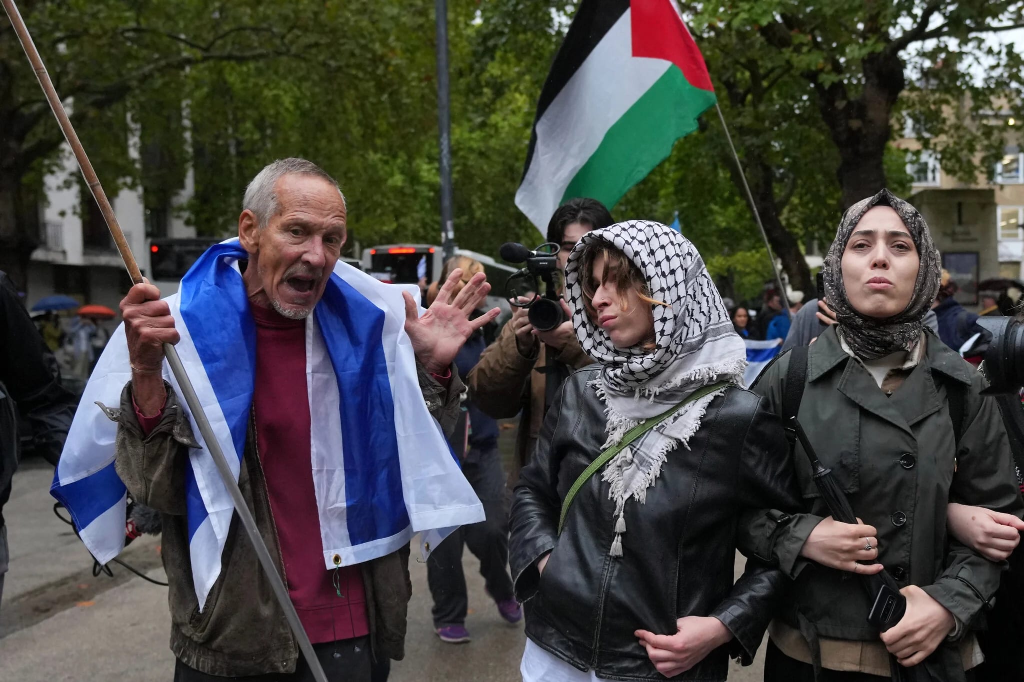 October 7 anniversary sparks protests, clashes and competing vigils worldwide