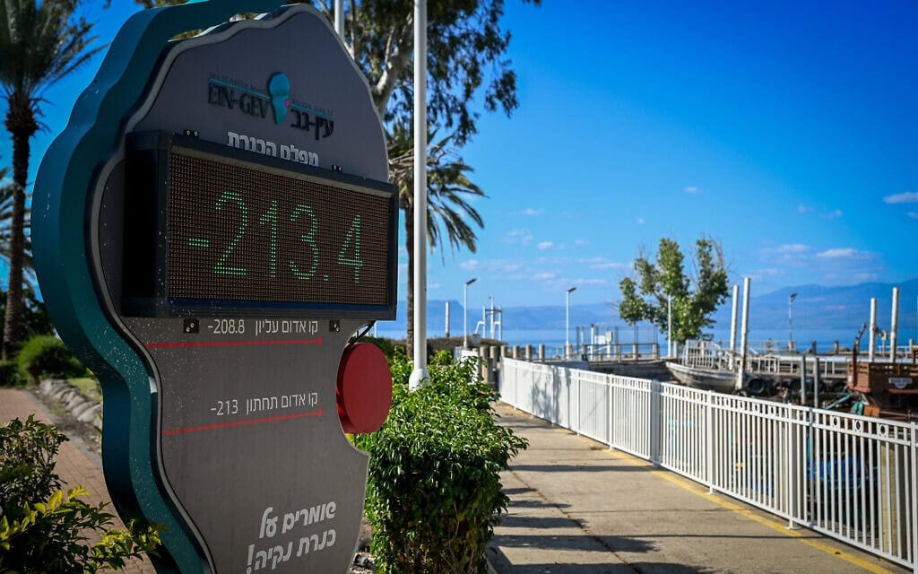 המלחמה והבצורת הורידו את הכינרת על הברכיים