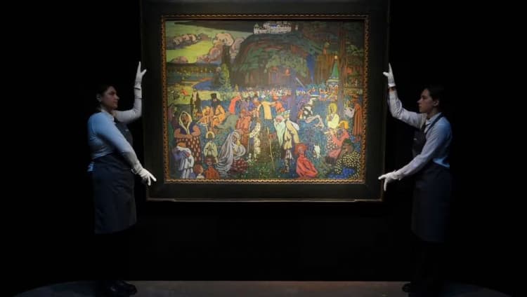 Возвращенную еврейским наследникам «Пеструю жизнь» Кандинского продали на Christie’s за $42 млн