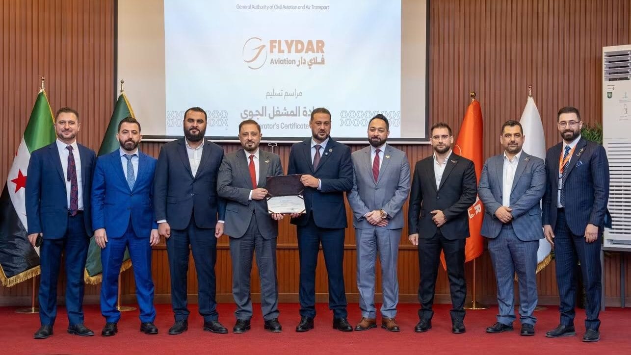 Syria Grants Fly Dar First Private Airline Operating Certificate Since Assad’s Fall
