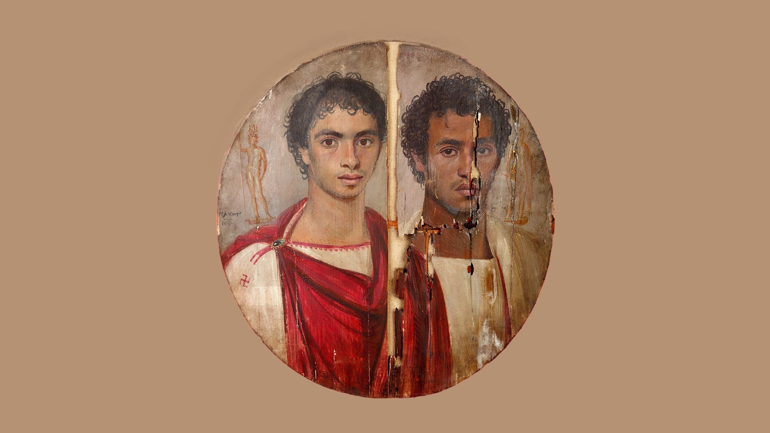 Ancient Egyptian ‘2 Brothers’ Portrait Restored Ahead of Historic Rome Exhibition