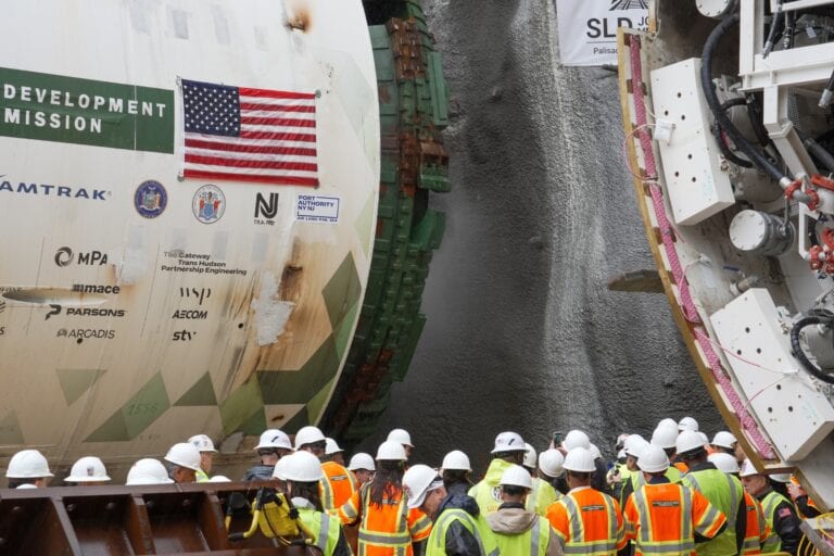 Powerful Drill Roars To Life To Dig Hudson River Tunnel Connecting New York And New Jersey