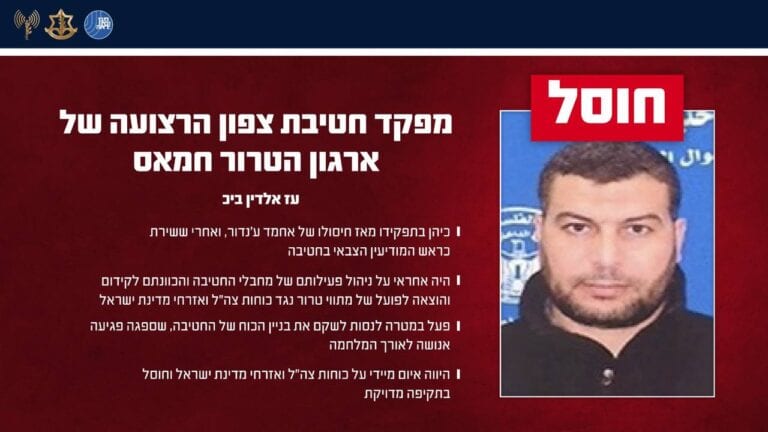 IDF, Shin Bet Say Hamas Northern Gaza Brigade Commander Eliminated In Airstrike