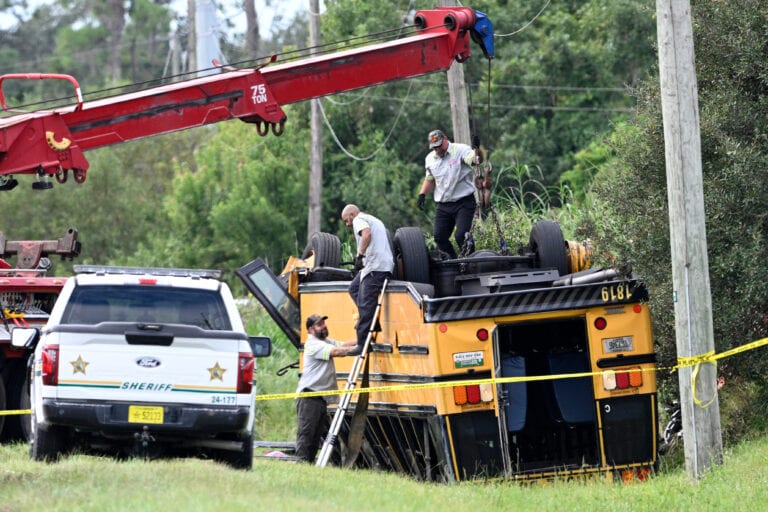 2 People Killed, Including A Student, After Florida School Bus Rolls Over In Crash, Sheriff Says
