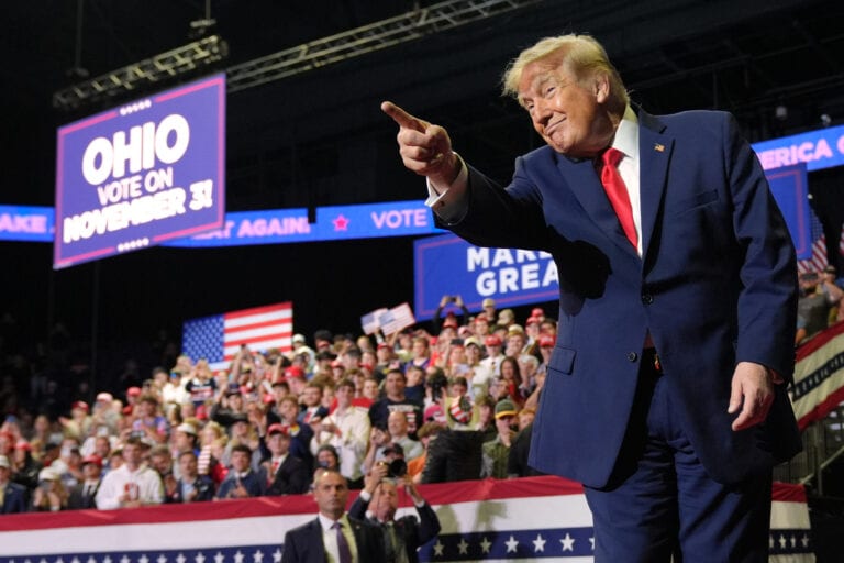 Trump Mocks ‘Gays for Palestine’ at Ohio Rally