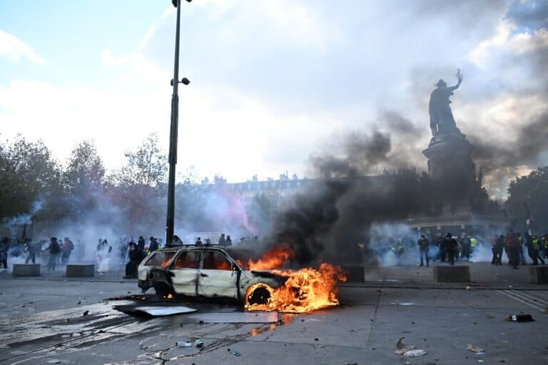 Clashes, Fires And Looting Break Out As Protesters Rally Across France, Joining Students