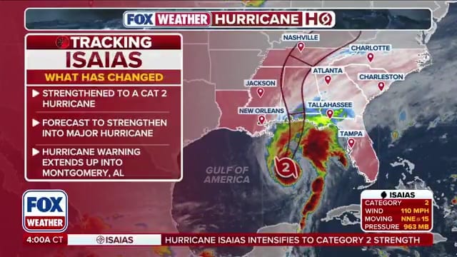 Hurricane Isaias Nears Major Strength As Northern Gulf Coast Braces For Landfall