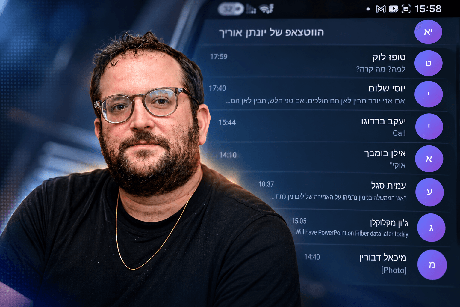 הלך עליו? חשבון הוואטסאפ של יונתן אוריך הודלף לרשת