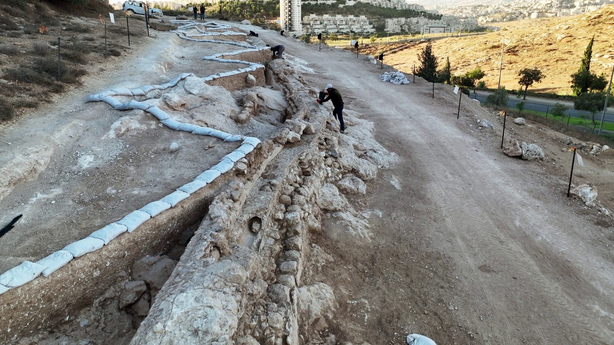 קטע באורך 300 מטרים מאמת המים התחתונה לירושלים נחשף ליד רמת רחל
