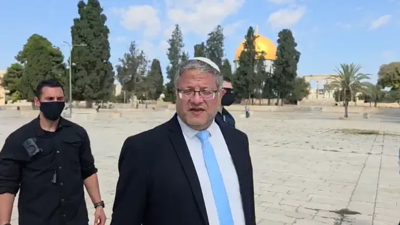 בן גביר עלה להר הבית: "אנחנו בעלי הבית כאן, הבסנו אותם"