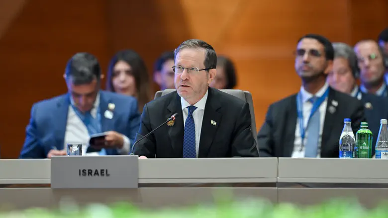 Herzog at Azerbaijan summit: 'Peace cannot exist with terror'