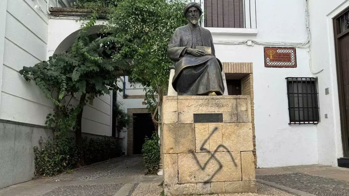 A Maimonides statue in Córdoba was defaced. His writings have an answer to hate.