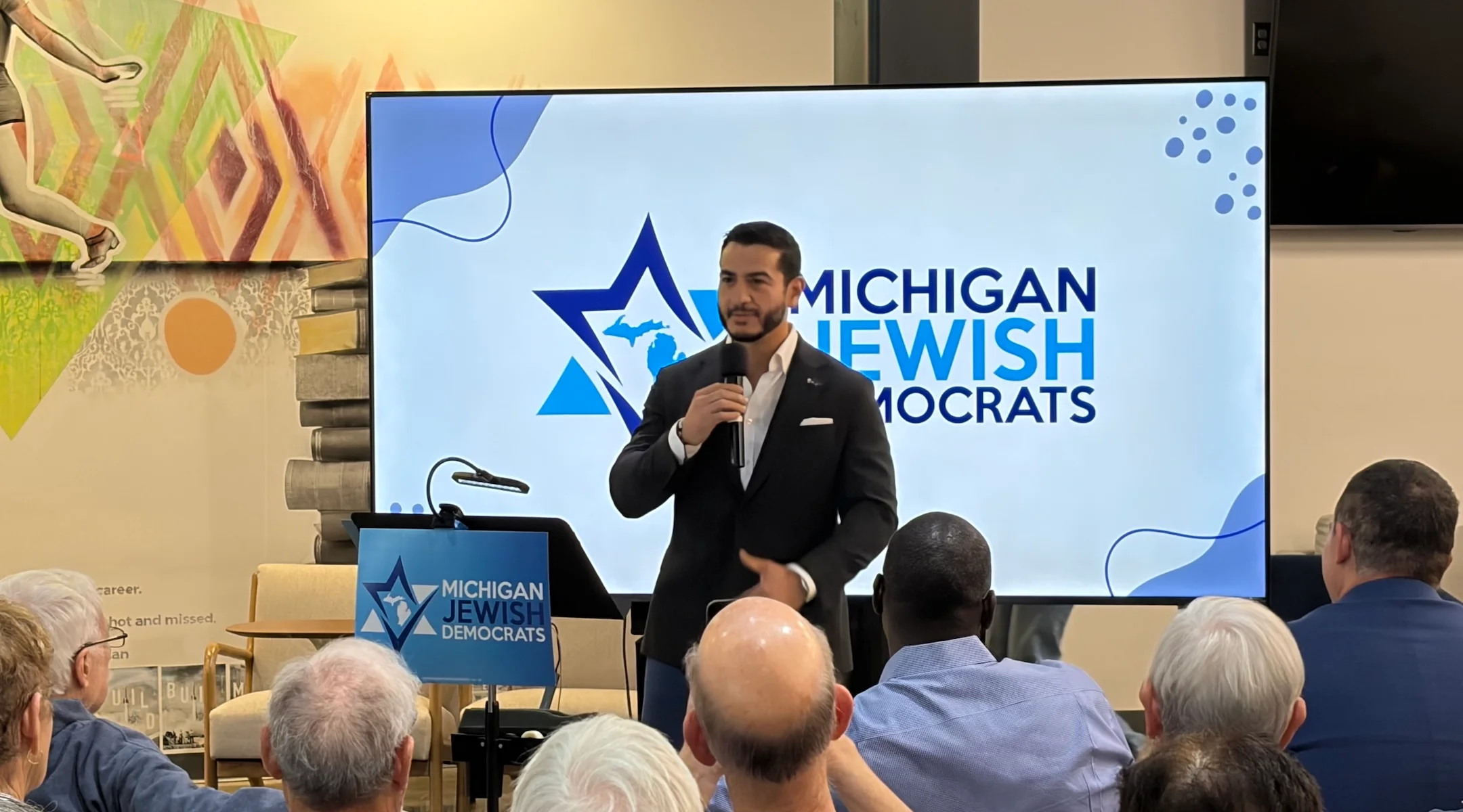 What happened in the room where El-Sayed spoke to Jewish Michigan Dems