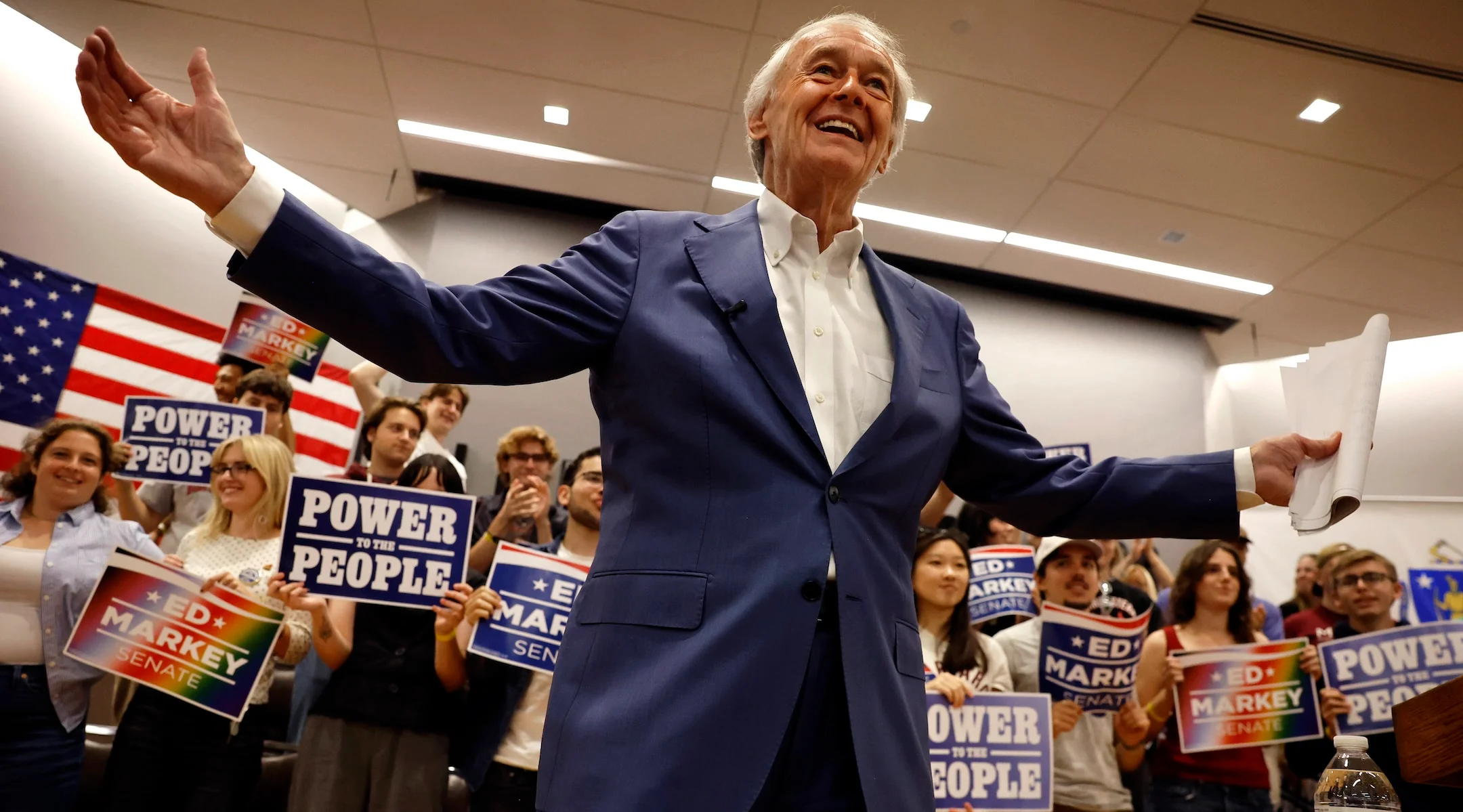 Markey wins Massachusetts Democratic primary, calls to stop Gaza bombing