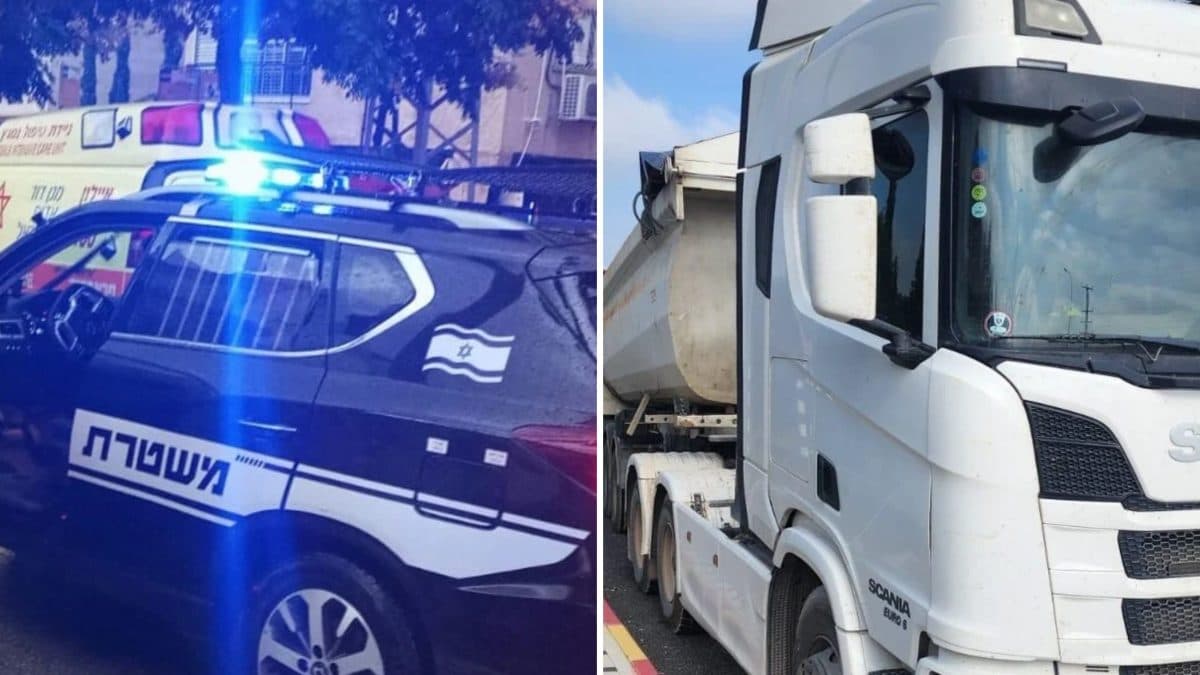 דרמה ליד ירושלים: נהג משאית ניסה לדרוס שוטרים - שהגיבו בירי