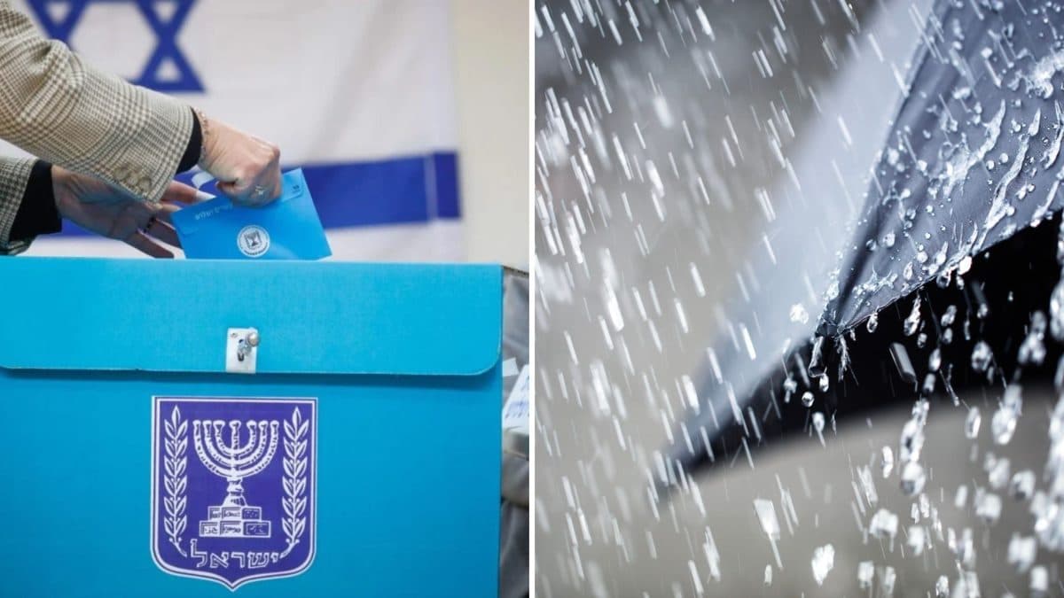 השירות המטאורולוגי מזהיר: גשמים ושיטפונות ביום הבחירות