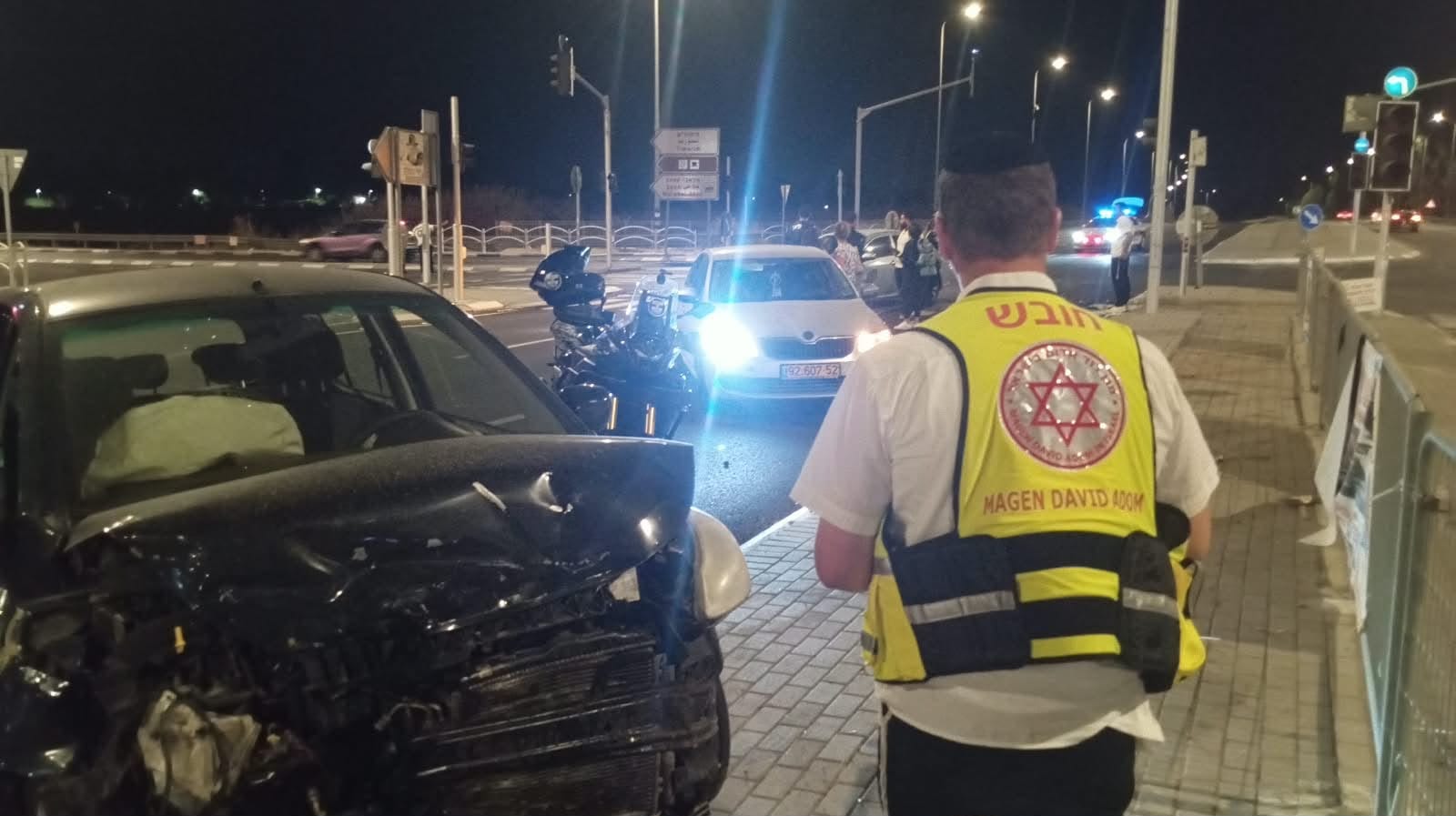 סמוך לקריית מלאכי: שני צעירים נפגעו הלילה בתאונה בכביש 40