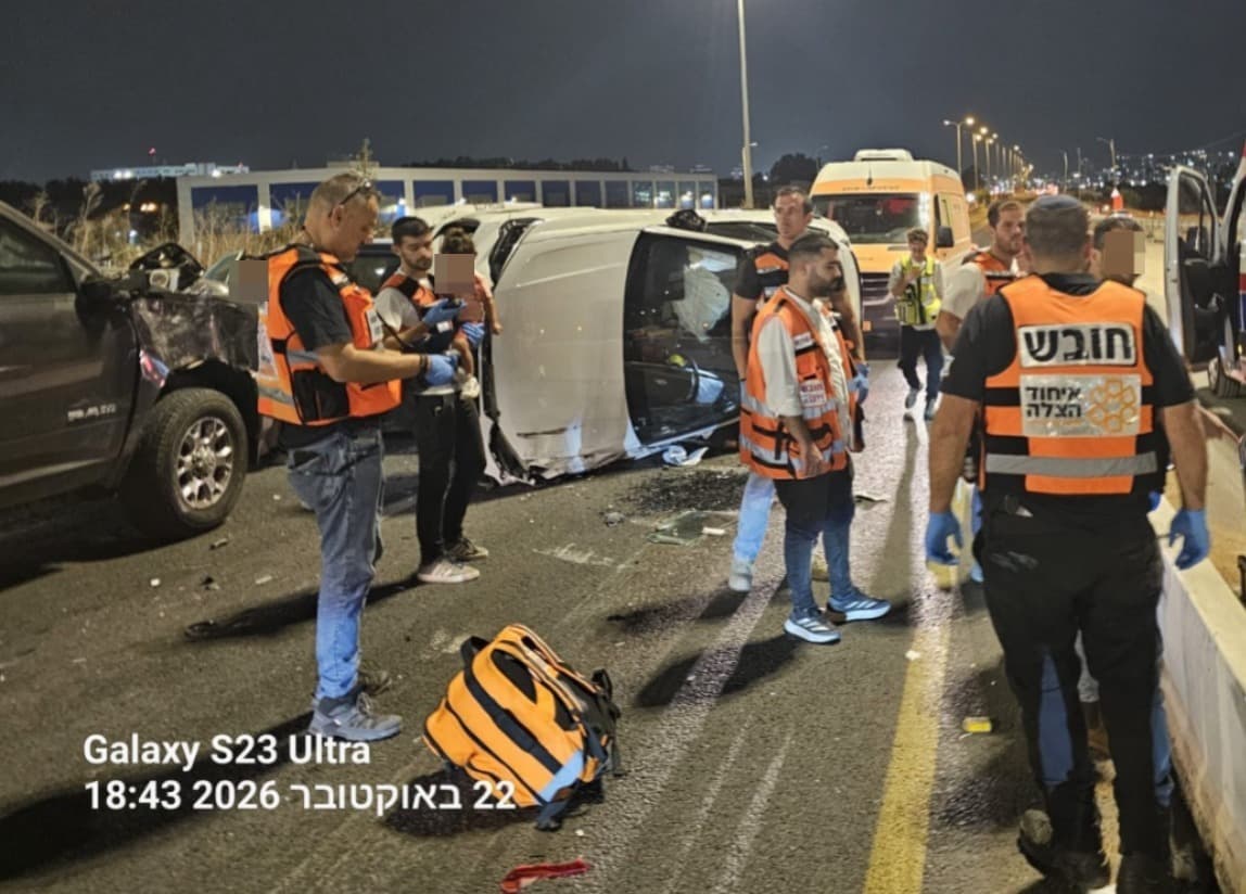 תינוק בן חצי שנה וילדה בת 8 בין הנפגעים בתאונה סמוך למחלף רמלוד