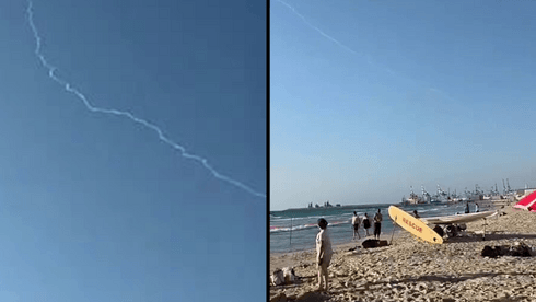 שובל תועד בשמיים - והבהיל מתרחצים בחוף: "ניסוי מתוכנן במערכת חץ"