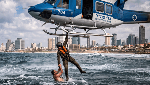הגל"צניק שמצא את עצמו תלוי על מגלשי מסוק