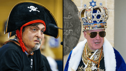 הפיראט דן אריאלי, ו"המלך" שהבטיח: "ביבי יהיה שר החוץ שלי" | המופע בוועדת הבחירות