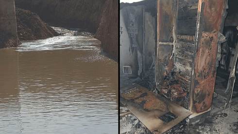 חשד להצתת חדר חשמל במכון טיהור: יישובים בסכנת מפגעי ריח - והתיקון עשוי לקחת שבועות